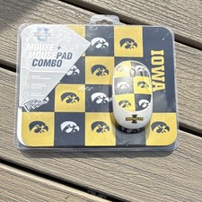 Tech for Fans Iowa Hawkeyes Wireless Mouse & Mouse Pad Combo USB Ergonomic picture
