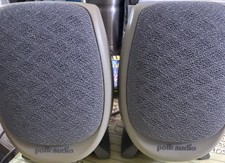 POLK AUDIO GRAY COMPUTER SPEAKERS-Rare Vintage- picture
