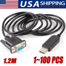 USB to RS232 Adapter with FTDI Chipset, 3ft USB 2.0 Male to RS232 Female DB9 Lot picture