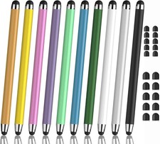 10 Pack Universal Stylus Pens 2-in-1 Touchscreen Pen with Dual Rubber Tips for picture