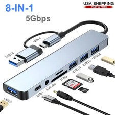 8 in 1 USB-C Hub Type C To USB 3.0 4K HDMI PD Adapter For iPhone Macbook Pro/Air picture