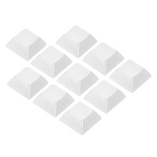 10Pcs 1U Blank Keycaps MX Keyboard Replacement Universal PBT Mechanical White picture