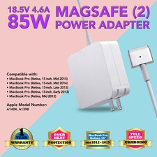 85W Power Adapter for Apple MagSafe 2 II Macbook Pro A1424 Charger picture