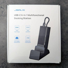 JSAUX HB0603 6-in-1 USB-C Docking Station, HDMI RJ45 USB-A USB-C PD Black picture