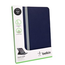 NEW Belkin iPd Air (1st Gen) Form Fit Folding Dark Blue Folio Cover Case picture