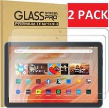 (2PCS)Tempered Glass Screen Protector For 2023 Amazon Fire HD 10 13th Gen Tablet picture