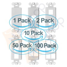 Nex Decora RJ45 Network Keystone Wall Plate Insert - 0 1 2 3 4 6 Port - Lot picture