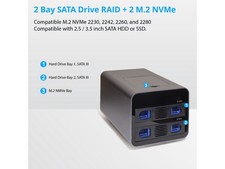 USB 3.2 (10Gbps) Type-C 2 Bay 2.5 Inch and 3.5 Inch SATA Hard Drive + 2 Bay M.2 picture