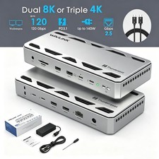 WAVLINK Thunderbolt 5 Dock TBT5 Docking Station 3xTB 5 Intel Certified 140W PD picture