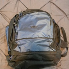 Dell Laptop Backpack Unisex Large Grey Black Excellent Padded Tech Bag picture