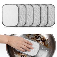 Thrymme 6 Pcs Mesh Dish Cloth, Metal Cloth Small, Silver Wire picture