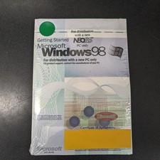 Microsoft Windows 98 First Edition FULL OS - Manual, CD + Product Key **SEALED** picture