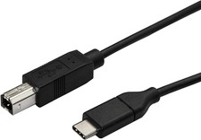 StarTech 3m 10 ft. USB C-USB B Printer Cable, M/M, USB 2.0, USB C-USB B Cable US picture