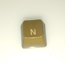 Apple iie IIE 2E KEY (N) white Letters VINTAGE ORIGINAL Replacement Key picture
