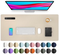 Aothia Non-Slip PU Leather Waterproof Laptop Desk Pad Protector, Blotter Mat, Wr picture
