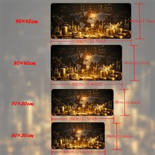 1pc XXL Digital World Pattern HD Printed Desk Mat, Multifunctional Rubber Mous picture