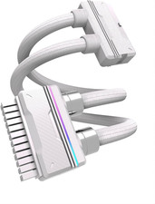 UNIFAS ARGB 24-Pin PSU Extension Cable, Unified Dual-Tube, White | picture