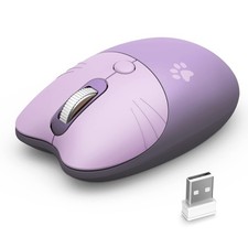 Cute Cat Wireless Mouse, 2.4GHz Wireless Silent Mouse, USB Receiver Plug and ... picture
