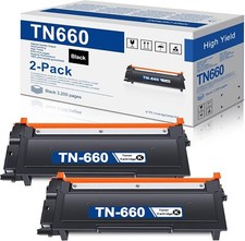 2PK High Yield TN660 Toner Cartridge for Brother MFC-L2700DW HL-L2300D picture