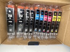 EZINK 10 Ink Cartridges PG1250XL CL1251XL 250XL 251XL (4BL ,2rd ,2yl, 2Bl)-- picture