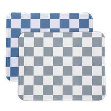 2Pcs Checkered Mouse Pad Plaid Grid 10.2x8.3