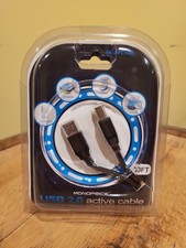 Monoprice USB A to USB B 2.0 Active Cable 33ft Printer Scanner Black New Sealed  picture