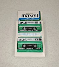 NEW Lot Of 2 Maxell CP 15 Personal Computer PC Cassette Tape 15 Minutes Vintage picture