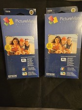 Lot Of 2 NEW Epson PictureMate Print Inkjet Cartridge 100 Glossy Paper Ex06/2015 picture