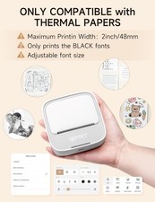 iDPRT Mini Printer with Sticker Paper, Portable Sticker Printer Efficiently and  picture