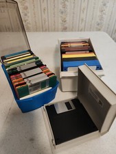 3.5 Inch Floppy Lot Of 83 1.44 MB UNUSED & USED with Storage Cases Holders etc picture