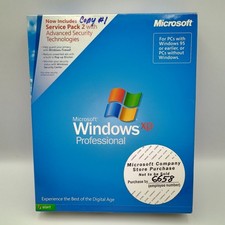 Microsoft Windows XP Professional SP2 Full Retail Version 2002 Complete Box CD picture