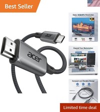 High-Speed 6.6ft USB C to HDMI Braided Cable for 4K@60Hz Display picture