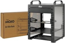 Compact 6U Mini Network Rack with Translucent Panels & Handles, Black picture