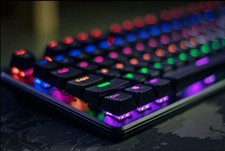 ABKONCORE K595 Mechanical Keyboard 104-Key RGB Hot-Swap GTMX Blue Switches picture