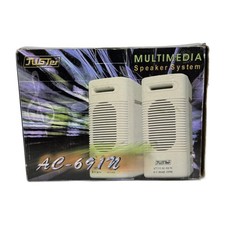 Active Hi-Fi Multimedia Speaker System Pair AC-691N Beige New Open Box picture
