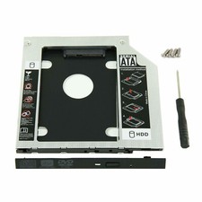9.5mm Universal For SATA 2nd HDD SSD Hard Drive Caddy CD/DVD-ROM Optical Bay US picture
