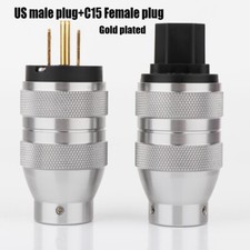 HiFi US EU Power Plug IEC C7 C15 Audio Female Connector AC Plug for Power Cable picture