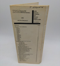 IBM System/370 JES3 Reference Summary Booklet 1976 Vintage System 370 Mainframe picture