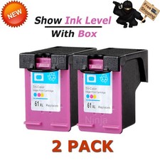 2 Pack 61XL Tri-Color Ink Cartridge For HP 61 ENVY ENVY 4500 4505 5530 5535 5539 picture