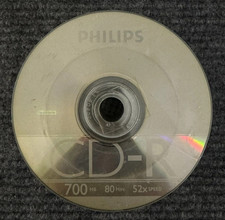 10 PHILIPS Blank 52X CD-R CDR Branded Logo 700MB 80min Media Disc - NEW picture