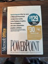 Microsoft PowerPoint 4.0 Upgrade Windows 3.1 Sealed Vintage 1994 Floppy picture