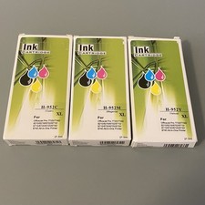 952 XL Cyan, Magenta and Yellow Ink Cartridges 3-pack Compatible Replacement picture