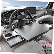 Large Car Steering Wheel Tray Back Seat Headrest Tray with Phone Holder, 17.5