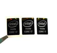 3Pcs Intel Inside Core i7  Sticker Label Decal 15mm x 21mm picture