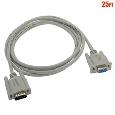 25Ft DB9 DB 9 9-Pin RS-232 Male to Female M/F Serial Extension Cable picture
