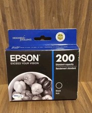 Genuine OEM Epson 200 (1-PK) Ink Cartridge -Black T200120 - EXP 01/2016 picture