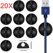 5/10/20PCS Silicone USB Cable Organizer Cable Winder Desktop Tidy Management picture