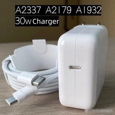 NEW OEM 30W Type-C Charger For Apple MacBook Air A2337 M1, A2179, A1932 + Cable picture