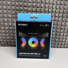 Lian Li UNI Fan SL-INF 120 RGB Infinity Mirror ARGB Fan 120mm Black 1-Pack NEW  picture