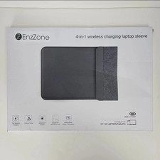 ENZZONE 4-in-1 Laptop Sleeve with Wireless Charging & Desk Pad (15